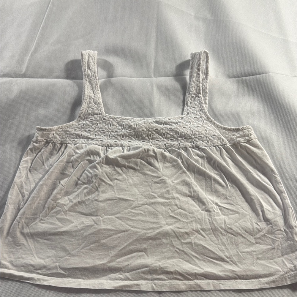 H&M Cream Smocked Tank Top
